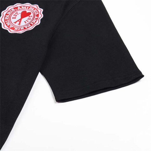 Ami Alexandre Mattiussi France Patch Logo Black Tee Shirt - Picture 5 of 10